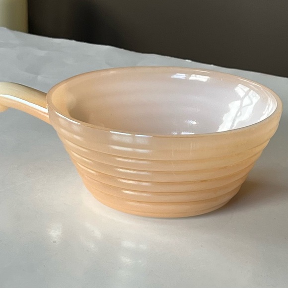 VTG Copper Tint (Lustre) Fire King by Anchor Hocking 12 oz casserole w/ handle - Picture 5 of 10